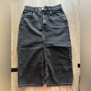 Zara denim black skirt